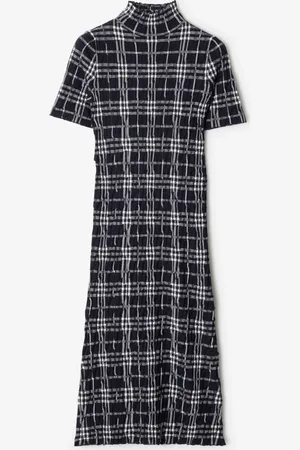 Burberry Check Wool Blend Dress