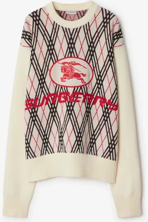 Burberry Argyle Check Wool Blend Sweater