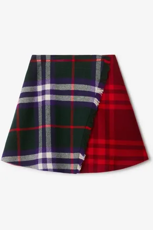 Burberry Childrens Check Wool Kilt