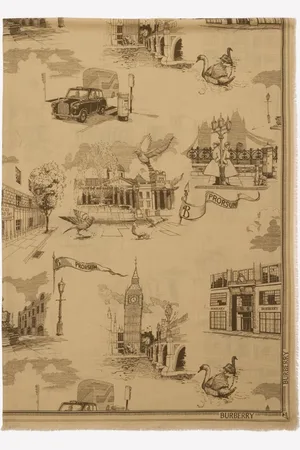 Burberry London Landmarks Wool Silk Scarf