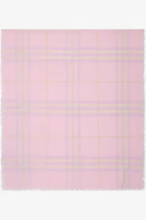 Burberry Wide Check Wool Scarf