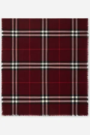 Burberry Wide Check Wool Scarf