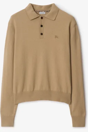 Burberry Long-sleeve Cashmere Blend Polo Shirt
