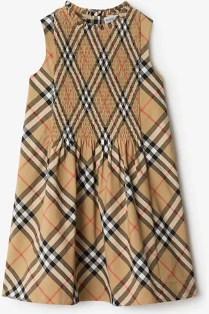 Burberry Childrens Check Cotton Poplin Dress