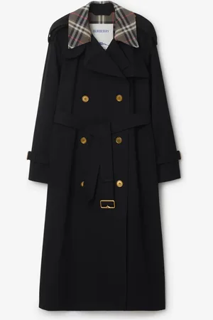 Burberry Long Check Collar Castleford Trench Coat