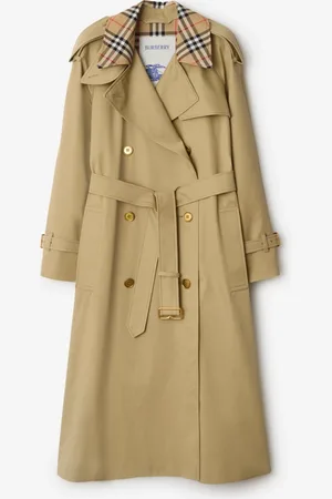 Burberry Long Check Collar Castleford Trench Coat