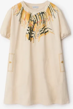 Burberry Childrens Scarf Print Cotton Dress