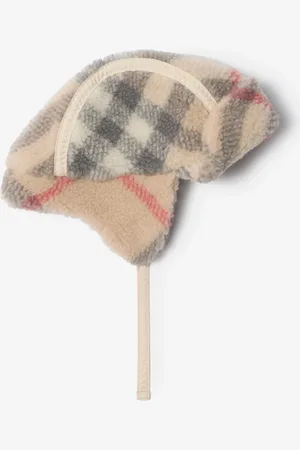 Burberry Childrens Check Fleece Trapper Hat