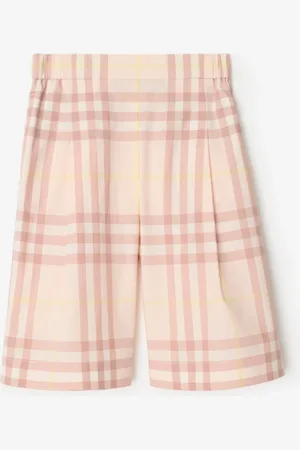 Burberry Childrens Check Cotton Trousers