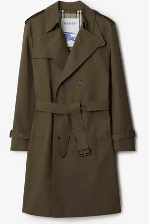 Burberry Long Cotton Nylon Trench Coat