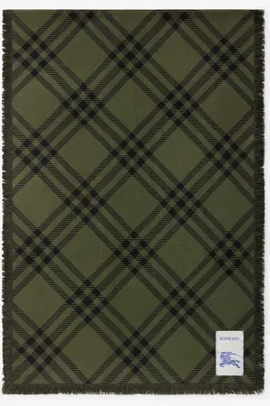 Burberry Wide Check Wool Silk Scarf