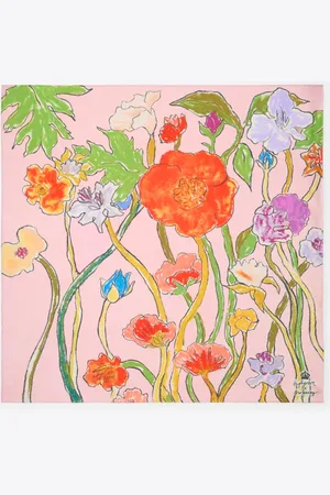 Burberry Highgrove Cascading Flowers Silk Scarf