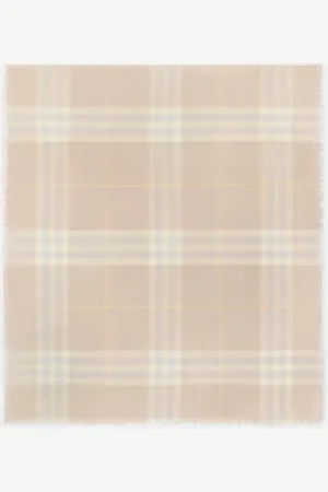 Burberry Wide Check Wool Scarf