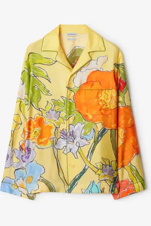 Burberry Highgrove Cascading Flowers Silk Pyjama Shirt