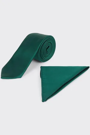 Burton Mens Forest Tie And Pocket Square Set