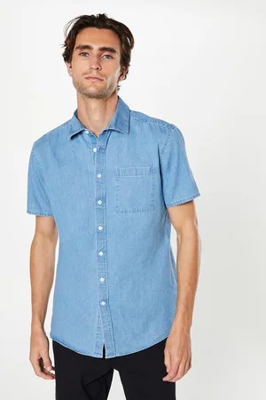 Burton Mens Denim Short Sleeve Shirt