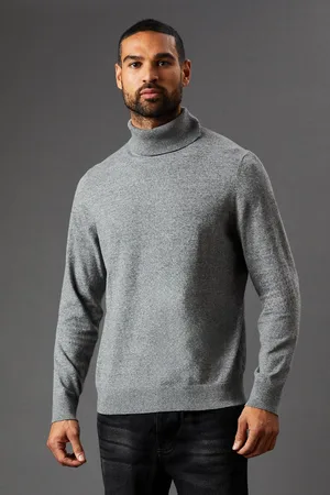 Burton Mens Cotton Rich Roll Neck Jumper