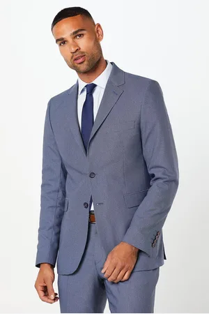 Burton Mens Birdseye Tailored Fit Suit Jacket