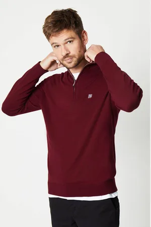 Burton Mens Cotton Rich Half Zip Jumper