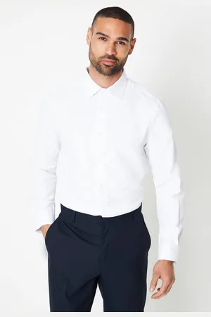 Burton Mens Slim Fit Long Sleeve Herringbone Shirt