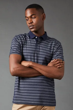 Burton Mens Pique Stripe Polo Shirt