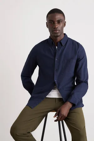 Burton Mens Long Sleeve Chest Pocket Oxford Shirt