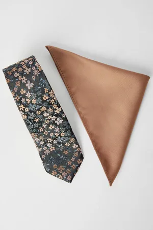 Burton Mens Ditsy Tie And Twill Pocket Square