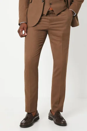 Burton Mens Plain Weave Slim Fit Suit Trouser