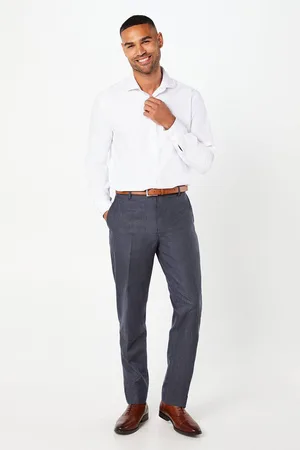 Burton Mens Pindot Tailored Fit Smart Trousers