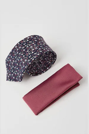 Burton Mens Slim Ditsy Floral Tie With Square