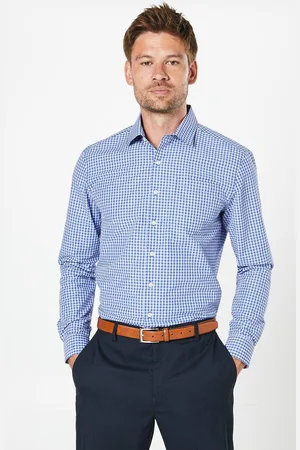 Burton Mens Casual Small Scale Check Long Sleeve Shirt