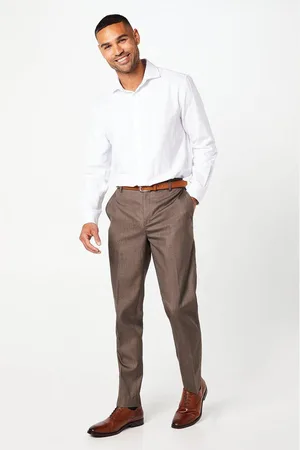 Burton Mens Tailored Fit Smart Trousers