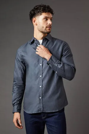 Burton Mens Long Sleeve Chest Pocket Oxford Shirt
