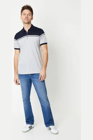 Burton Mens Mid Wash Bootcut Jeans