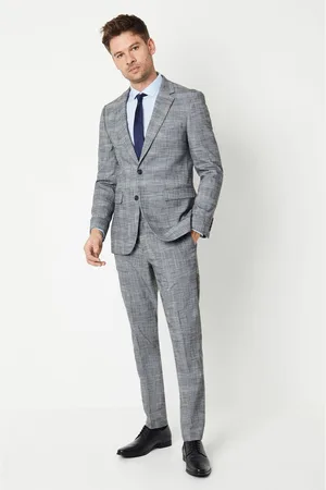 Burton Mens Slub Textured Wedding Suit Trouser