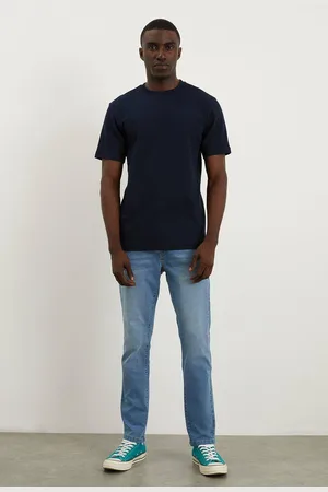 Burton Mens Stone Wash Skinny Fit Jean