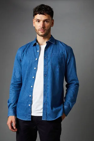 Burton Mens Denim Long Sleeve Shirt