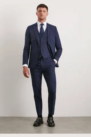 Burton Mens Marl Skinny Fit Suit Trousers