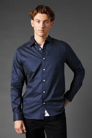 Burton Mens Polka Dot Long Sleeve Shirt