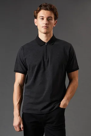 Burton Mens Textured Zip Polo Shirt