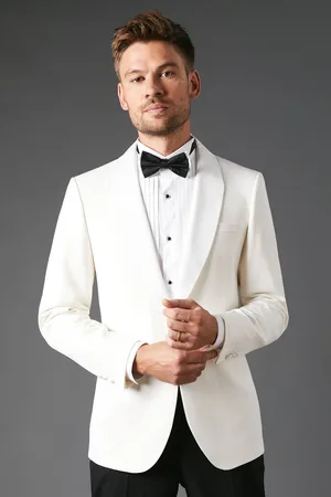 Burton Mens Slim Fit Shawl Collar Tuxedo Jacket