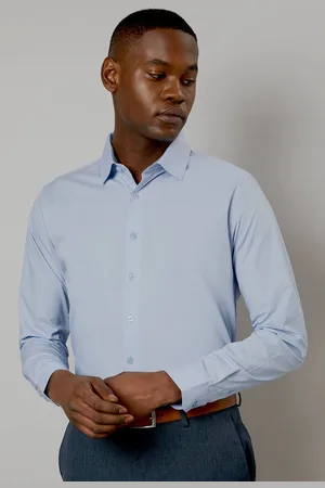 Burton Mens Premium Cotton Tailored Fit Long Sleeve Shirt