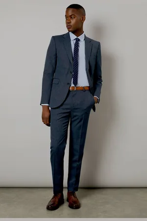 Burton Mens Marl Slim Fit Suit Trousers
