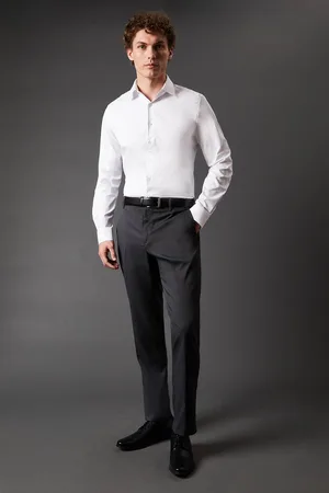 Burton Mens Khaki Twill Stretch Slim Fit Smart Trousers