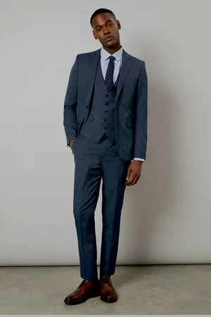 Burton Mens Marl Skinny Fit Suit Trousers