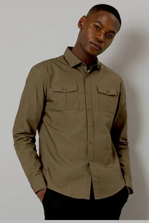 Burton Mens Twin Pocket Cotton Poplin Long Sleeve Shirt