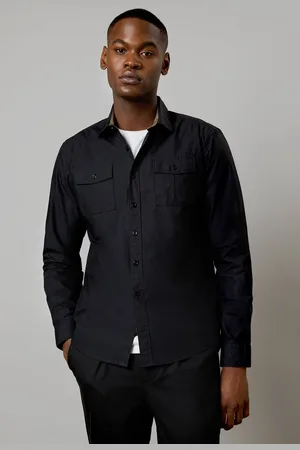 Burton Mens Twin Pocket Cotton Poplin Long Sleeve Shirt