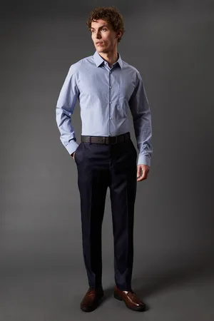 Burton Mens Check Stretch Slim Fit Smart Trousers