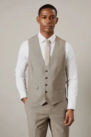 Burton Mens Tailored Fit Waistcoat