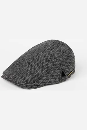 Burton Mens grey Herringbone Flat Cap